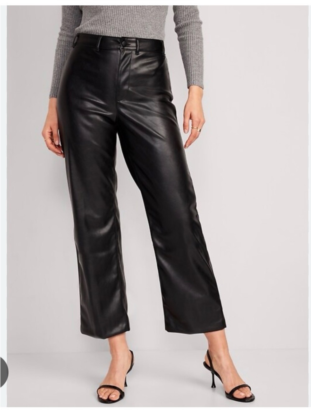 Old Navy Black Faux Leather Pants